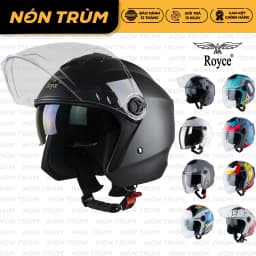 Thumbnail Mũ bảo hiểm 3/4 Royce Xh01 có 2 kính chính hãng cho nam nữ đi xe máy bảo hành 12 tháng 1