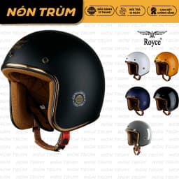 Thumbnail Mũ bảo hiểm 3/4 Royce Xh15 có lớp lót tháo lắp dễ dàng đi xe máy cho nam và nữ tại Nón Trùm 1