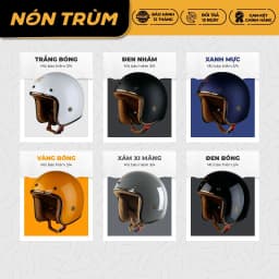 Thumbnail Mũ bảo hiểm 3/4 Royce Xh15 có lớp lót tháo lắp dễ dàng đi xe máy cho nam và nữ tại Nón Trùm 2