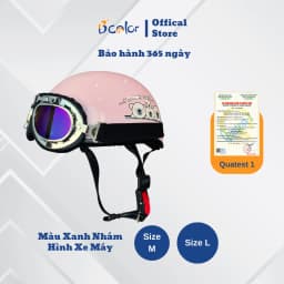 Thumbnail Mũ bảo hiểm B'color màu hồng Pastel 1
