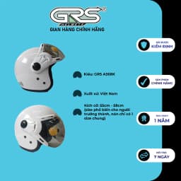 Thumbnail Mũ bảo hiểm chính hãng GRS A368K – kèm kính 2