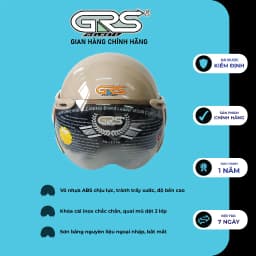 Thumbnail Mũ bảo hiểm chính hãng GRS A368K – kèm kính 3