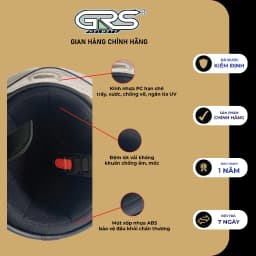 Thumbnail Mũ Bảo Hiểm Đẹp GRS A368K (nhiều màu) 4