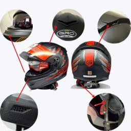 Thumbnail mũ bảo hiểm full face 2 kính liền hàm GRO HELMET ST26 chính hãng chắn gió dành cho dân chuyên phượt 3