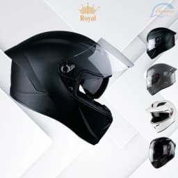 Thumbnail Mũ Bảo Hiểm Fullface 2 Kính Royal M266 - Hàng Chính Hãng - Bảo Hành 12 Tháng - Có màu Đen - Trắng bóng - Xám xi măng 1