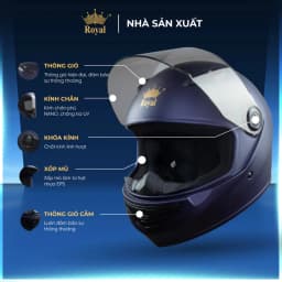 Thumbnail Mũ bảo hiểm Fullface Royal M136 - Asia MT136 - Hàng Chính Hãng - Bảo Hành 12 Tháng 4
