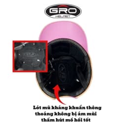 Thumbnail Mũ bảo hiểm lưỡi trai GRO t68 thời trang cao cấp,Nón bảo hiểm kết chắn nắng cho cả nam nữ hàng chính hãng có tem 3