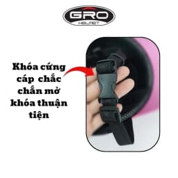 Thumbnail Mũ bảo hiểm lưỡi trai GRO thời trang,sơn cao cấp,size 55-58cm dành cho cả nam nữ giá rẻ hàng chính hãng có tem 2