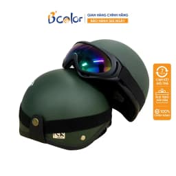 Thumbnail Mũ Bảo Hiểm Màu Xanh Rêu Nhám Hàng Chính Hãng B'color 3