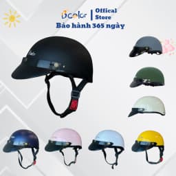 Thumbnail Mũ Bảo Hiểm Nhiều Màu Loại Nửa Đầu Kèm Lười Trai B'COLOR 1