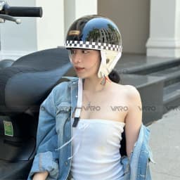 Thumbnail Mũ bảo hiểm nửa đầu Bosozoku Japan Style nửa đầu vintage - Mũ bảo hiểm harley có ốp da kiểu Nhật Bản 2
