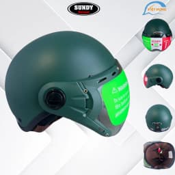 Thumbnail Mũ bảo hiểm nửa đầu có kính chống lóa Sundy Helmet HO-01K hàng chính hãng bảo hành 12 tháng 3
