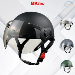 Thumbnail Mũ bảo hiểm nửa đầu có kính - Siêu đẹp – BKtec BK6K - SJC – Vòng đầu 56-58cm – Hàng chính hãng – Bảo hành 12 tháng 1