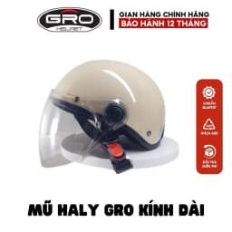 Thumbnail Mũ bảo hiểm nửa đầu có kính GRO HELMET chính hãng bảo hành 12 tháng 1