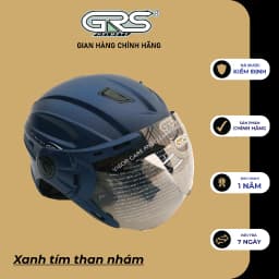 Thumbnail Mũ Bảo Hiểm Nửa Đầu GRS A737K (màu xanh tím than nhám) 4