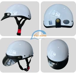 Thumbnail Mũ bảo hiểm nửa đầu kèm lưỡi trai kiểu dáng đơn giản hàng chính hãng bảo hành 12 tháng 3