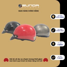 Thumbnail Mũ bảo hiểm nửa đầu không kính SUNDA HALYA (nhiều màu) 4