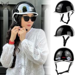 Thumbnail Mũ Bảo Hiểm Nửa Đầu Kiểu Nhật Dáng Cá Heo VARO Freesize Cho Vòng Đầu 53-58cm - Chính Hãng 3