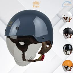 Thumbnail Mũ Bảo Hiểm Nửa Đầu Kính Âm Royal Helmet M239 Trơn, Nón Bảo Hiểm 1/2 Royal Hàng Chính Hãng Bảo Hành 1 Năm Hợp Nam Nữ 1