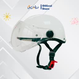 Thumbnail Mũ Bảo Hiểm Nửa Đầu Kính Chắn Gió, An Toàn, Thời Trang Chính Hãng B'color 1