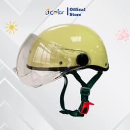 Thumbnail Mũ Bảo Hiểm Nửa Đầu Kính Chắn Gió, An Toàn, Thời Trang Chính Hãng B'color 3