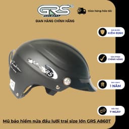 Thumbnail Mũ bảo hiểm nửa đầu lưỡi trai size lớn GRS A860T 1
