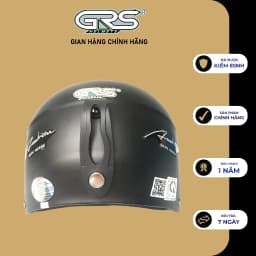Thumbnail Mũ bảo hiểm nửa đầu lưỡi trai size lớn GRS A860T 4