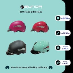 Thumbnail Mũ bảo hiểm nửa đầu lưỡi trai SUNDA 108M 1