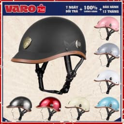Thumbnail Mũ Bảo Hiểm Nửa Đầu Mỏ Liền VARO SHAPE Có Lỗ Thông Gió Phong Cách Nhật Bản Freesize Vòng Đầu 54-59cm 1