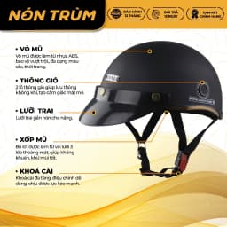 Thumbnail Mũ bảo hiểm nửa đầu RONA haly luxury kèm kính phi công đồng chính hãng freeship bảo hành 12 tháng 3