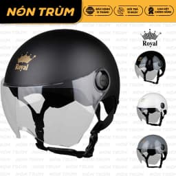 Thumbnail Mũ bảo hiểm nửa đầu Royal M162K có kính chắn che mặt đi xe máy chính hãng bảo hành 12 tháng 1