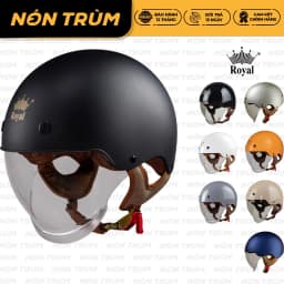 Thumbnail Mũ bảo hiểm nửa đầu Royal M239 kính âm che mặt size M L XL XXL cho nam và nữ đi xe máy chính hãng 1