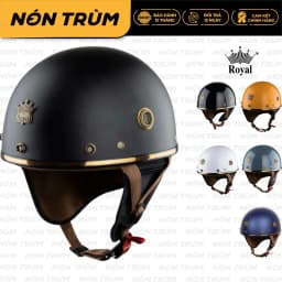 Thumbnail Mũ bảo hiểm nửa đầu Royal M379 chính hãng có đệm cổ dành cho nam nữ đi xe máy 1