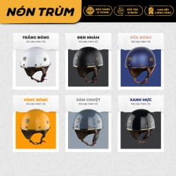 Thumbnail Mũ bảo hiểm nửa đầu Royal M379 chính hãng có đệm cổ dành cho nam nữ đi xe máy 2