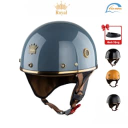 Thumbnail Mũ Bảo Hiểm Nửa Đầu Royal M379 - Đệm Tai Tháo Rời -Tặng Kèm Lưỡi Trai - Kiều Dáng Classic - CHÍNH HÃNG -Bảo Hành 12Tháng 1