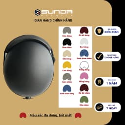 Thumbnail Mũ bảo hiểm nửa đầu SUNDA HALYA kèm kính UV nhiều màu 2