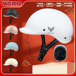 Thumbnail Mũ Bảo Hiểm Nửa Đầu VARO Kiểu Dáng Cá Heo Chính Hãng - Đạt Chuẩn Quatest 2 - Bảo Hành 12 Tháng 1