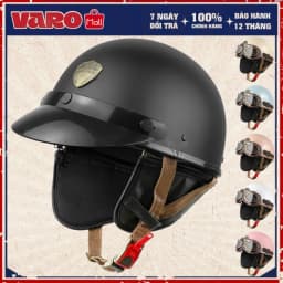 Thumbnail Mũ bảo hiểm nửa đầu  VARO PUG Viền Nâu - Đủ màu - [FREESHIP] 1
