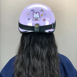 Thumbnail Mũ Bảo Hiểm Nửa Đầu VaroHelmet Tem Thỏ, Gấu Dễ Thương Kèm Kính Phi Công, Kính UV Chính Hãng 4