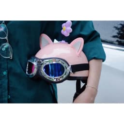 Thumbnail Mũ Bảo Hiểm Nửa Đầu Màu Trơn Kèm Kính Thời Trang Chính Hãng B'COLOR 3