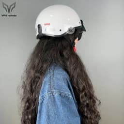 Thumbnail Mũ bảo hiểm nửa đầu VARO ép nhiệt viền lưới, Kính phi công-Nón Phi Công Chính Hãng 4