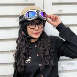 Thumbnail Mũ bảo hiểm nửa đầu VARO ép nhiệt viền lưới-Nón Phi Công Cao Cấp BAO ĐẬP BAO TEST 4