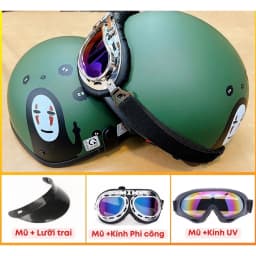 Thumbnail Mũ bảo hiểm phượt nửa đầu nhiều màu cao cấp có kính giá rẻ cho nam và nữ bảo hành 12 tháng có tem CR 4