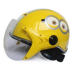 Thumbnail Mũ bảo hiểm trẻ em 1/2 đầu có kính Protec KITTY, họa tiết Minion, an toàn, siêu nhẹ 2