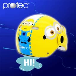 Thumbnail Mũ bảo hiểm trẻ em 1/2 đầu có kính Protec KITTY, họa tiết Minion, an toàn, siêu nhẹ 4