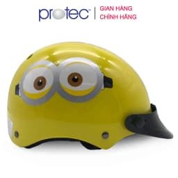 Thumbnail Mũ Bảo Hiểm Trẻ Em 1/2 Đầu Không Kính Protec KITTY Họa Tiết Minion Sinh Động, Dễ Thương 1