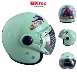 Thumbnail Mũ bảo hiểm trẻ em trùm đầu - BKtec BK32 Spider Man - Dành cho bé Nặng dưới 25kg - Bé từ 4 đến 8 tuổi - Vòng đầu 50-52cm 1