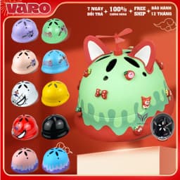 Thumbnail Mũ Bảo Hiểm Trẻ Em Varo Macaron Kuromi,Lotso,Spiderman Cho Bé từ 2-7 Tuổi-Tăng Chỉnh Size-Chính Hãng 1