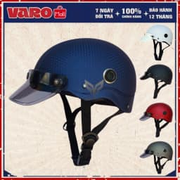 Thumbnail Mũ Bảo Hiểm VARO Nửa Đầu [CHÍNH HÃNG] [FREESHIP] - Nón Bảo Hiểm 1/2 Sơn Nhám Cao Cấp Chống Trầy 1
