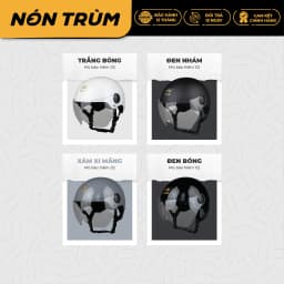 Thumbnail Mũ bảo hiểm xe máy chính hãng nửa đầu Royal M162K có kính che bụi, chống chói dành cho cả nam và nữ 2
